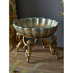Чаша с орнаментом на бронзовых ножках в виде ангелов Eden Garden варинант исполнения - 5 | Loft Concept в Нижнем Новгороде