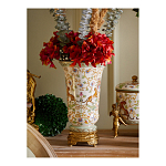 Ваза из фарфора на бронзовом основании Turquoise Blooming Garden варинант исполнения - 10 | Loft Concept в Нижнем Новгороде