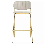 Стул барный широкой полукруглой спинкой на золотистых ножках Chair Smooth Shapes варинант исполнения - 1 | Loft Concept в Нижнем Новгороде