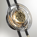 Бра черного цвета с круглым прозрачным стеклянным плафоном Virelia  варинант исполнения - 4 | Loft Concept в Нижнем Новгороде