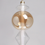 Подвесной светильник с вертикальной композицией из прозрачных и янтарных стеклянных шаров и ромбов Gabriel Scott Luna варинант исполнения - 16 | Loft Concept в Нижнем Новгороде