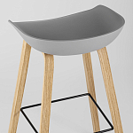 Барный стул на ножках из натурального дерева Boras Grey варинант исполнения - 6 | Loft Concept в Нижнем Новгороде