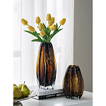 Ваза стеклянная янтарного цвета с текстурированным силуэтом Carambola варинант исполнения - 5 | Loft Concept в Нижнем Новгороде