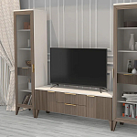 Витрина левая 1-дверная с ящиком и 5-ю белыми полками Harper Line варинант исполнения - 2 | Loft Concept в Нижнем Новгороде