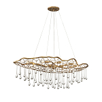 Люстра подвесная золотого цвета с металлическим сетчатым основанием и стеклянными каплевидными подвесками Hinkley варинант исполнения - 7 | Loft Concept в Нижнем Новгороде