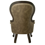 Кресло кожаное с мягкими подлокотниками на 4-х деревянных ножках Evelyn Classical Armchair варинант исполнения - 2 | Loft Concept в Нижнем Новгороде