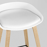 Барный стул на ножках из натурального дерева Boras White варинант исполнения - 7 | Loft Concept в Нижнем Новгороде