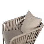 Стул серо-бежевый с декоративным плетением на спинке и подлокотниках Chair Weave варинант исполнения - 8 | Loft Concept в Нижнем Новгороде