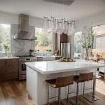 Люстра с 9-ю прозрачными плафонами из стекла в форме капли на прямоугольном потолочном основании цвета хром Lucid Rain  варинант исполнения - 11 | Loft Concept в Нижнем Новгороде