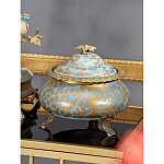 Шкатулка голубого цвета с золотым растительным узором Eden Garden варинант исполнения - 3 | Loft Concept в Нижнем Новгороде