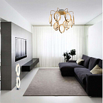 Потолочный светильник светодиодный с золотистым каркасом Ring of Fire варинант исполнения - 1 | Loft Concept в Нижнем Новгороде