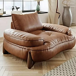 Кресло кожаное с деревянным каркасом Medieval Furniture варинант исполнения - 4 | Loft Concept в Нижнем Новгороде