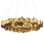 Люстра круглая из многослойных золотых дисков Metal Disc Chandelier варинант исполнения - 5 | Loft Concept в Нижнем Новгороде
