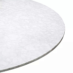 Круглый обеденный стол с белой мраморной столешницей White Tabletop on Black Base варинант исполнения - 6 | Loft Concept в Нижнем Новгороде