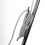 Торшер в виде прожектора с круглым тканевым абажуром на треноге черного цвета Radiance Éclat варинант исполнения - 7 | Loft Concept в Нижнем Новгороде