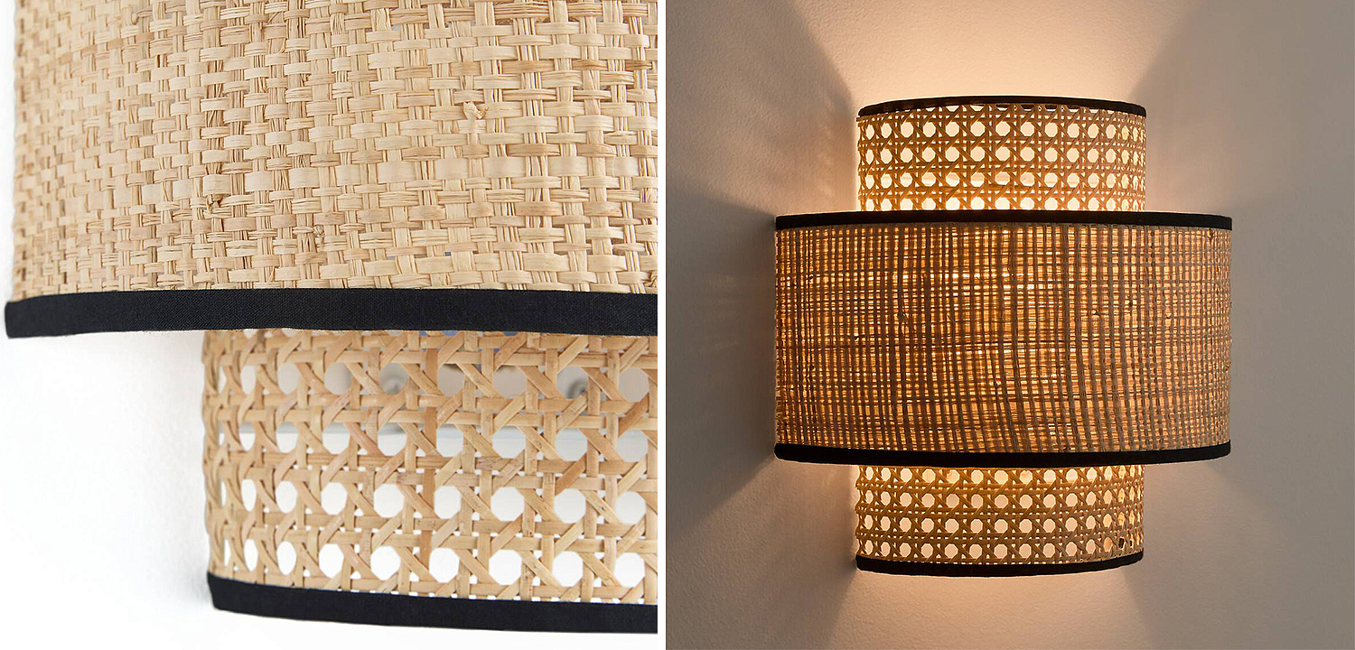 Бра Ottar Wicker Double lampshade - Loft-Concept в Нижнем Новгороде