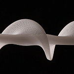 Люстра горизонтальная с волнистым белым плафоном Golden Swirl варинант исполнения - 7 | Loft Concept в Нижнем Новгороде