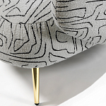 Кресло мягкое с принтом на золотистых ножках Onlooker варинант исполнения - 2 | Loft Concept в Нижнем Новгороде