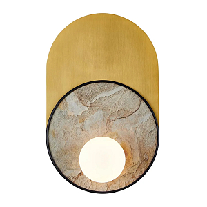 Бра с каменным диском в металлической раме Sandstone Painting