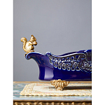 Чаша темно-синего цвета из фарфора с бронзовыми фигурками белок Eden Garden porcelain and bronze варинант исполнения - 2 | Loft Concept в Нижнем Новгороде