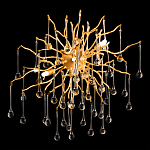 Бра с лучеобразным основанием и подвесками из прозрачного стекла в виде длинных капель Droplet Chandelier варинант исполнения - 2 | Loft Concept в Нижнем Новгороде