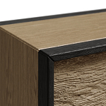 ТВ тумба 2 двери и 2 ящика с подсветкой на рельефном фасаде Warm Industrial варинант исполнения - 6 | Loft Concept в Нижнем Новгороде