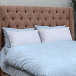 Постельное белье голубого цвета из перкаля с принтом 200х220 см Aurora Allure варинант исполнения - 6 | Loft Concept в Нижнем Новгороде