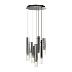Люстра каскадная с 7-ю цилиндрическими плафонами из стекла Luminous Cylinders варинант исполнения - 2 | Loft Concept в Нижнем Новгороде