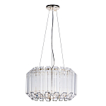 Люстра подвесная круглая с прозрачными хрустальными трубками и золотистым каркасом Диаметр 44 см Hexagon Tube Light варинант исполнения - 1 | Loft Concept в Нижнем Новгороде