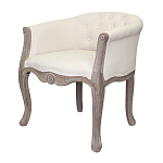 Кресло низкое в стиле прованс Бежевый Лен Louis French Armchair  варинант исполнения - 3 | Loft Concept в Нижнем Новгороде