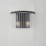 Бра со стеклянными прозрачными трубками и черным металлическим каркасом Nembus варинант исполнения - 1 | Loft Concept в Нижнем Новгороде