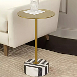 Дизайнерский журнальный стол с круглой столешницей на чёрно-белом основании Muruv варинант исполнения - 2 | Loft Concept в Нижнем Новгороде