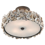 Потолочный светильник круглый с абажуром из устричных раковин Sea Ravens варинант исполнения - 3 | Loft Concept в Нижнем Новгороде