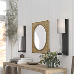 Бра на прозрачном штативе с тканевым абажуром в форме цилиндра Conciseness варинант исполнения - 5 | Loft Concept в Нижнем Новгороде