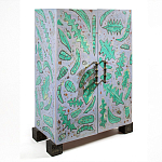 Премиальный Шкаф Defoliation двухстворчатый роспись зеленые листья  варинант исполнения - 1 | Loft Concept в Нижнем Новгороде