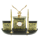 Настольный письменный набор из змеевика и бронзы с декором в виде орла Successful Leader варинант исполнения - 1 | Loft Concept в Нижнем Новгороде