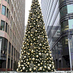 Уличная Новогодняя Ель с золотыми шарами и звездой на вершине в комплекте варинант исполнения - 1 | Loft Concept в Нижнем Новгороде