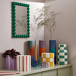 Настенное зеркало в зеленой раме Nya Green Mirror варинант исполнения - 3 | Loft Concept в Нижнем Новгороде