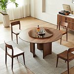 Стол обеденный круглый с двойной столешницей Walnut Wood Table варинант исполнения - 3 | Loft Concept в Нижнем Новгороде