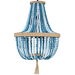 Люстра каплевидной формы украшенная круглыми бусинами Wooden Chandelier Blue варинант исполнения - 1 | Loft Concept в Нижнем Новгороде