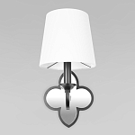 Бра с белым текстильным абажуром и декоративным основанием в виде четырехлистника с зеркальной вставкой Vitorino варинант исполнения - 12 | Loft Concept в Нижнем Новгороде