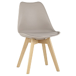 Стул с основой из пластика и мягким сиденьем Arvika Beige варинант исполнения - 1 | Loft Concept в Нижнем Новгороде