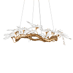 Люстра подвесная с прозрачными стеклянными птичками на ветвях Диаметр 100 см Serip Voa варинант исполнения - 6 | Loft Concept в Нижнем Новгороде