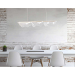 Люстра линейная с 3-мя белыми волнистыми плафонами Wave Line варинант исполнения - 11 | Loft Concept в Нижнем Новгороде