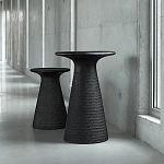 Круглый приставной столик из массива манго Piero Black Side Table варинант исполнения - 6 | Loft Concept в Нижнем Новгороде