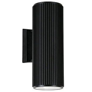 Черный уличный светильник RIBBING 26 см