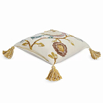 Чехол на подушку с кисточками и вышивкой птиц Ethnic mix Birds Square варинант исполнения - 1 | Loft Concept в Нижнем Новгороде