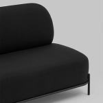 Двухместный диван черного цвета COLOR BLOCK варинант исполнения - 7 | Loft Concept в Нижнем Новгороде