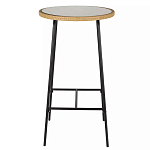Барный столик с круглой плетеной столешницей Wicker Table Top варинант исполнения - 1 | Loft Concept в Нижнем Новгороде