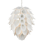 Люстра белая каплевидной формы из цветков лилии White Natural Lines варинант исполнения - 1 | Loft Concept в Нижнем Новгороде